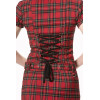 Vestido corto mujer escocés rojo