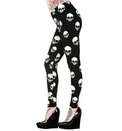 WHITE SKULLS LEGGINGS