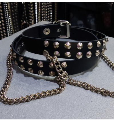 2 ROW CONICAL BELT WITH CHAIN