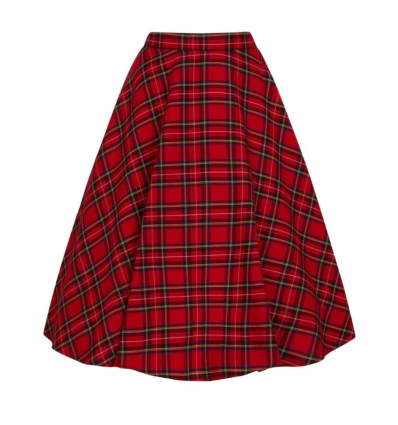 Irvine Red Tartan 50's Skirt