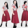 Irvine Red Tartan 50's Skirt