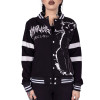 Chaqueta varsity MOON KITTY negra y blanca