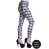 WHITE AND BLACK CHECK SKINNY JEANS