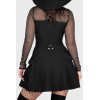 Black Veil Chiffon Dress