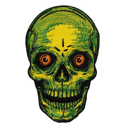 Staring Skull Yellow Patch