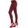 Tartan trousers red blk