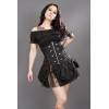 Rock underbust corset black twill